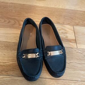 Coach Black Leather Loafers